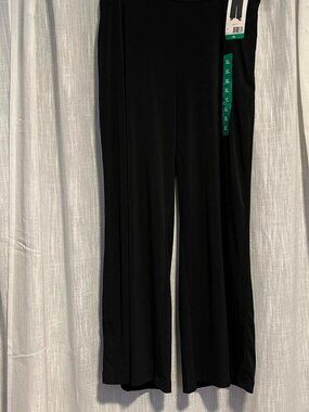 NWT Three Dot Comfortable Wide Leg Pants Black Size XL